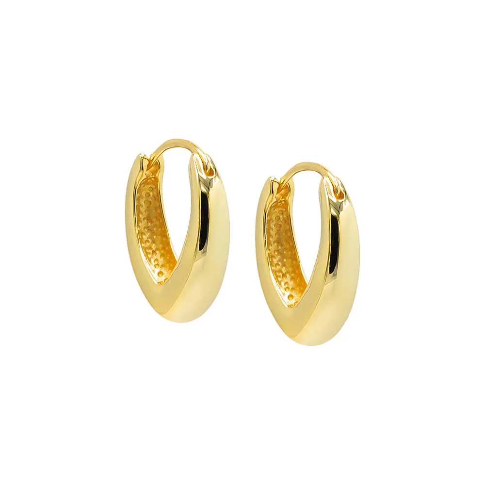 Solid Wide Graduated Hoop Earring sold by Adina Eden's
