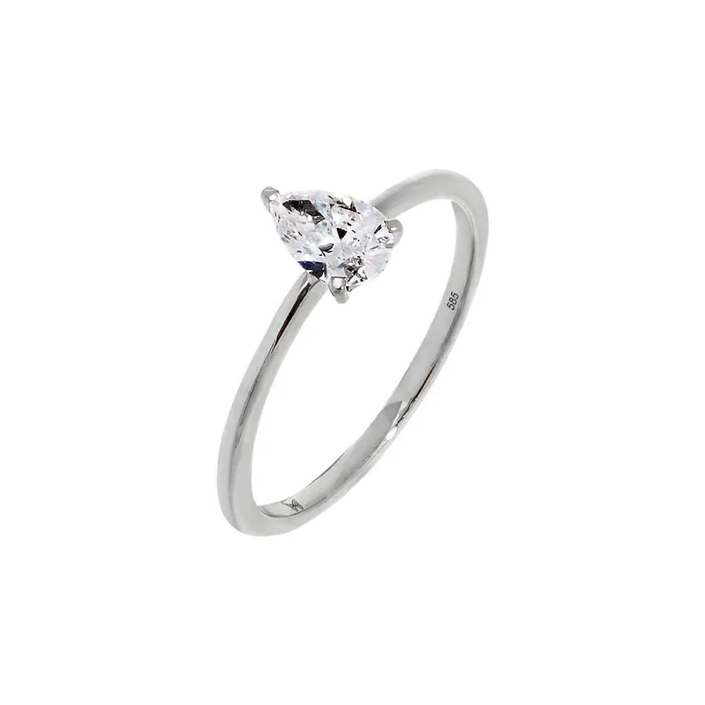 Lab Grown Diamond Pear Engagement Ring 14K sold by Adina Eden's product image thumbnail 3