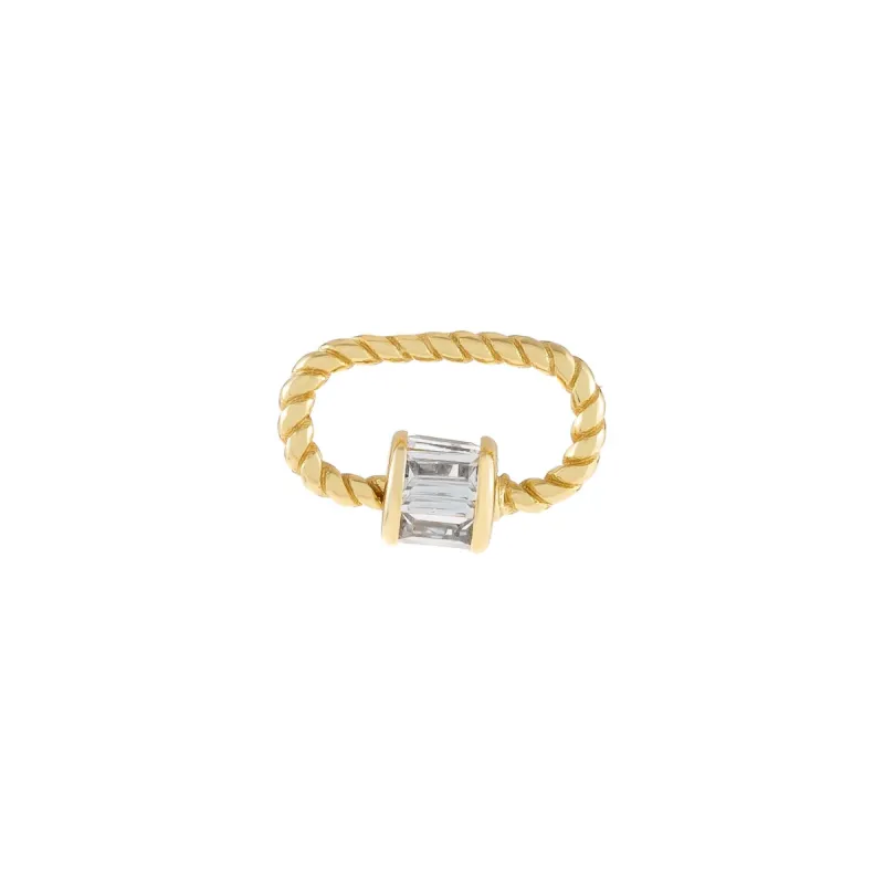 Mini Baguette Toggle Rope Necklace Charm sold by Adina Eden's