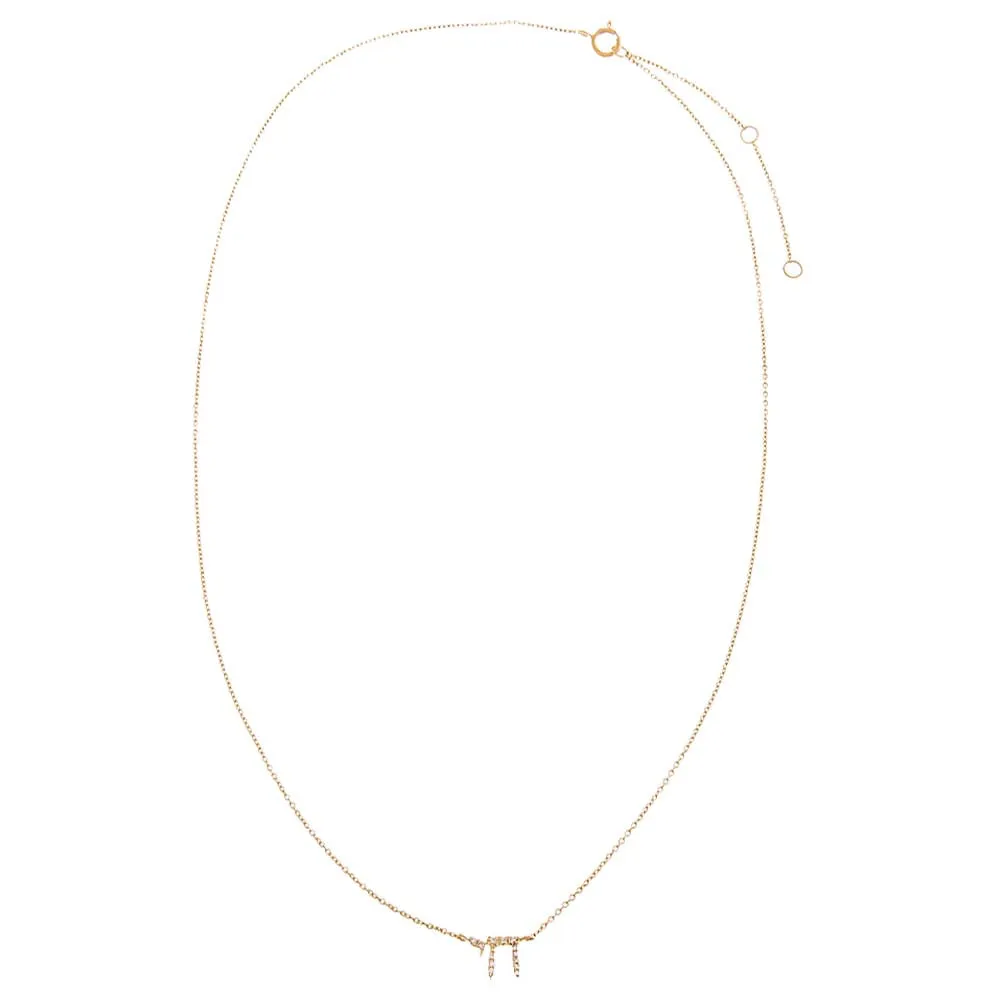 Diamond Pave Chai Necklace 14K sold by Adina Eden's product image thumbnail 3