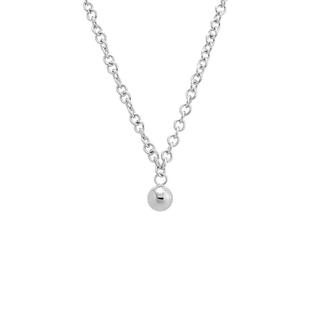 Dangling Ball Rounded Chain Necklace sold by Adina Eden's product image thumbnail 3