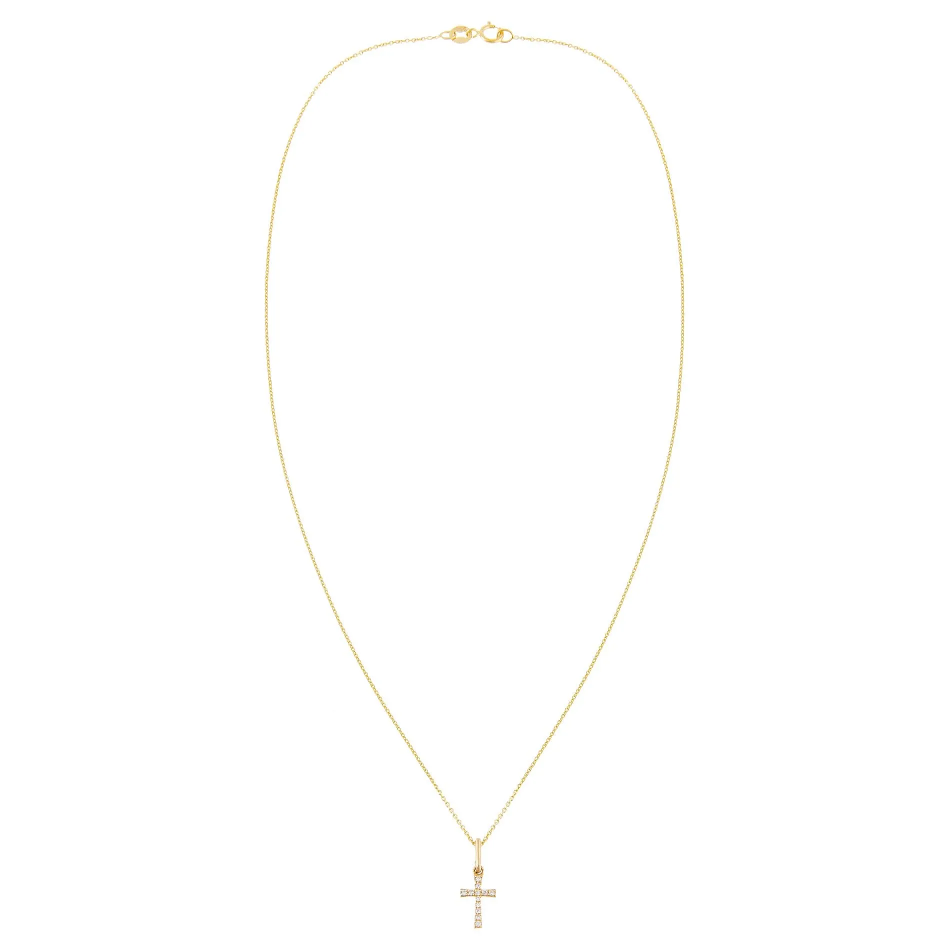 Diamond Cross Pendant Necklace 14K sold by Adina Eden's product image thumbnail 2