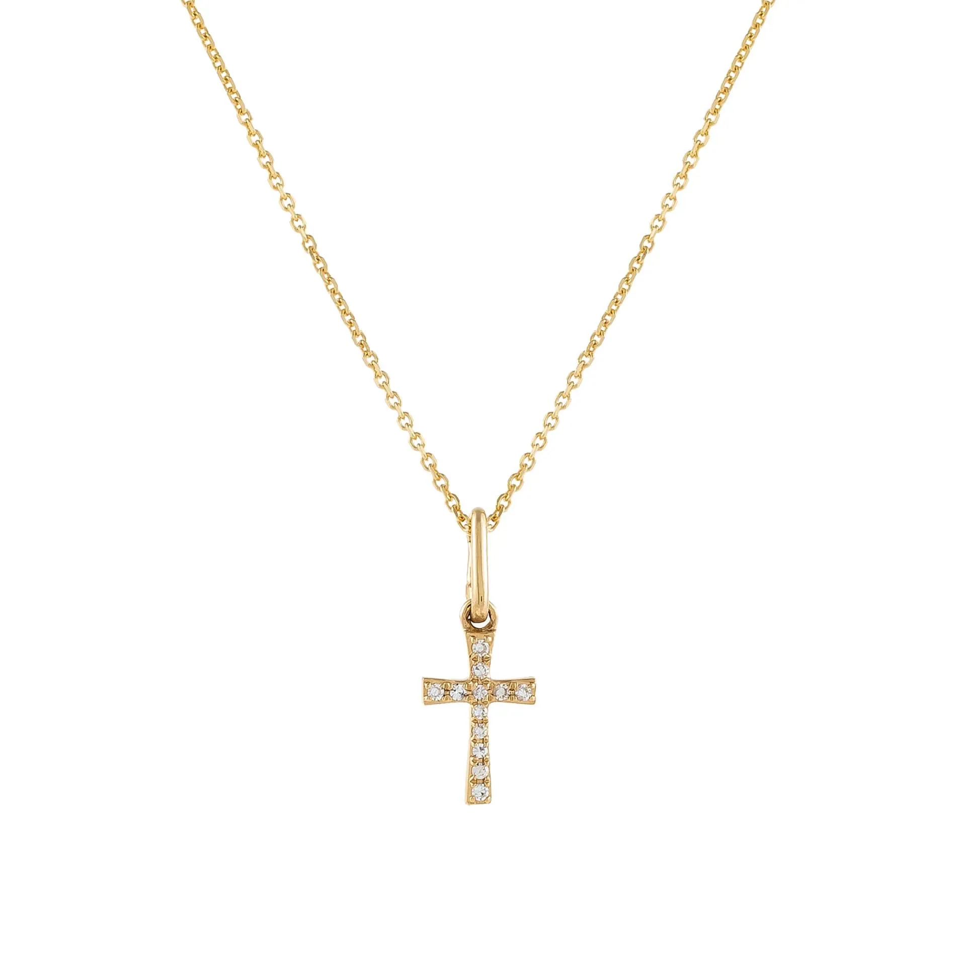 Diamond Cross Pendant Necklace 14K sold by Adina Eden's