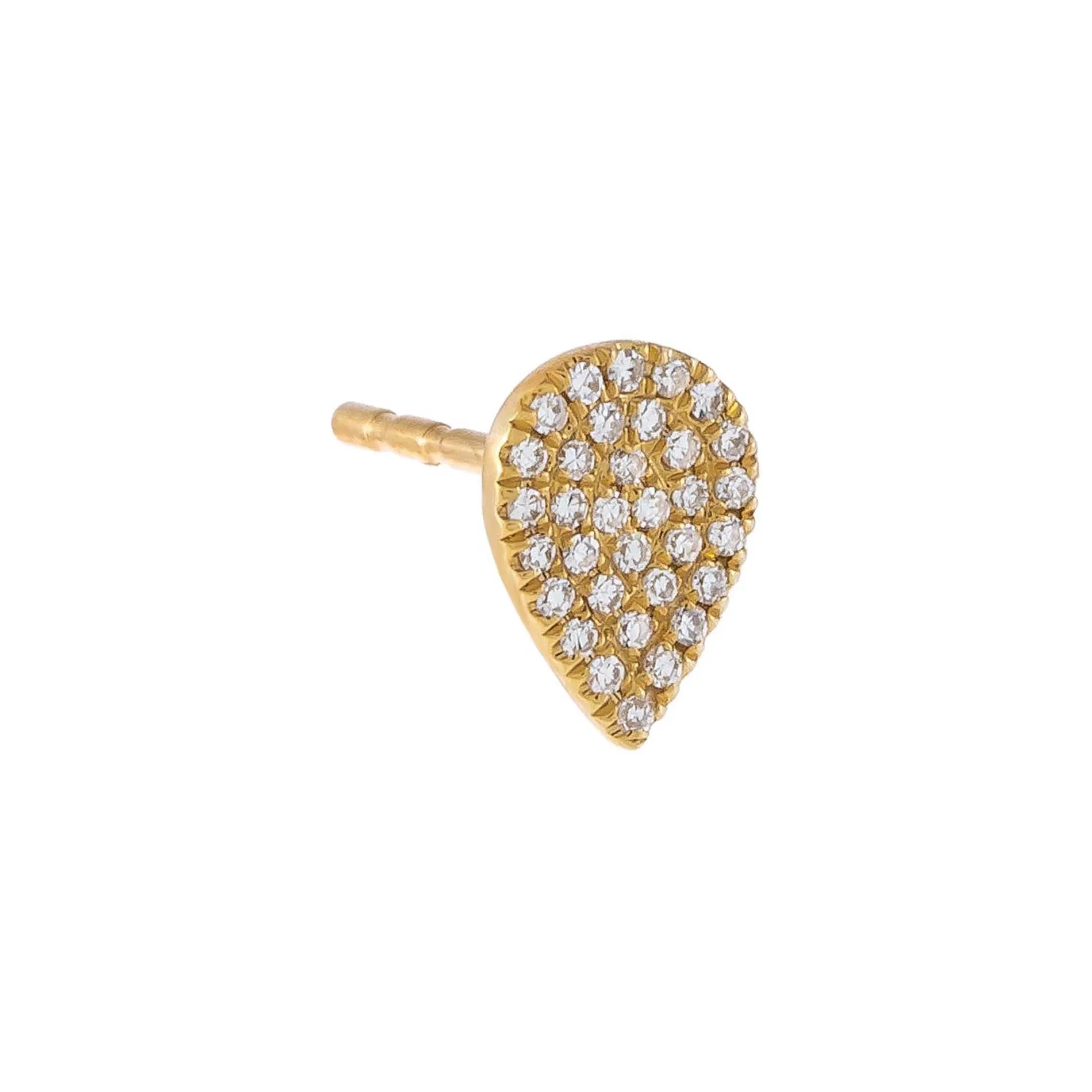 Diamond Pavé Teardrop Stud Earring 14K sold by Adina Eden's product image thumbnail 3