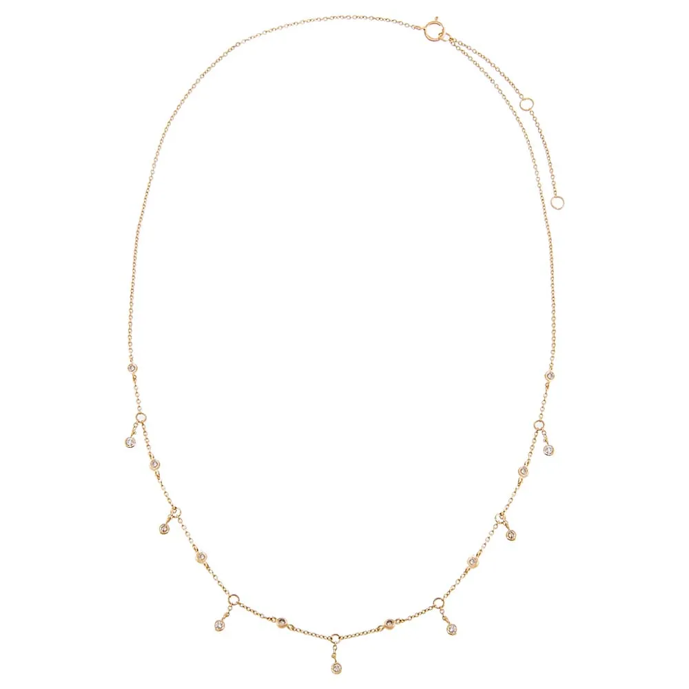 Diamond Bezel Shaker Necklace 14K sold by Adina Eden's product image thumbnail 3