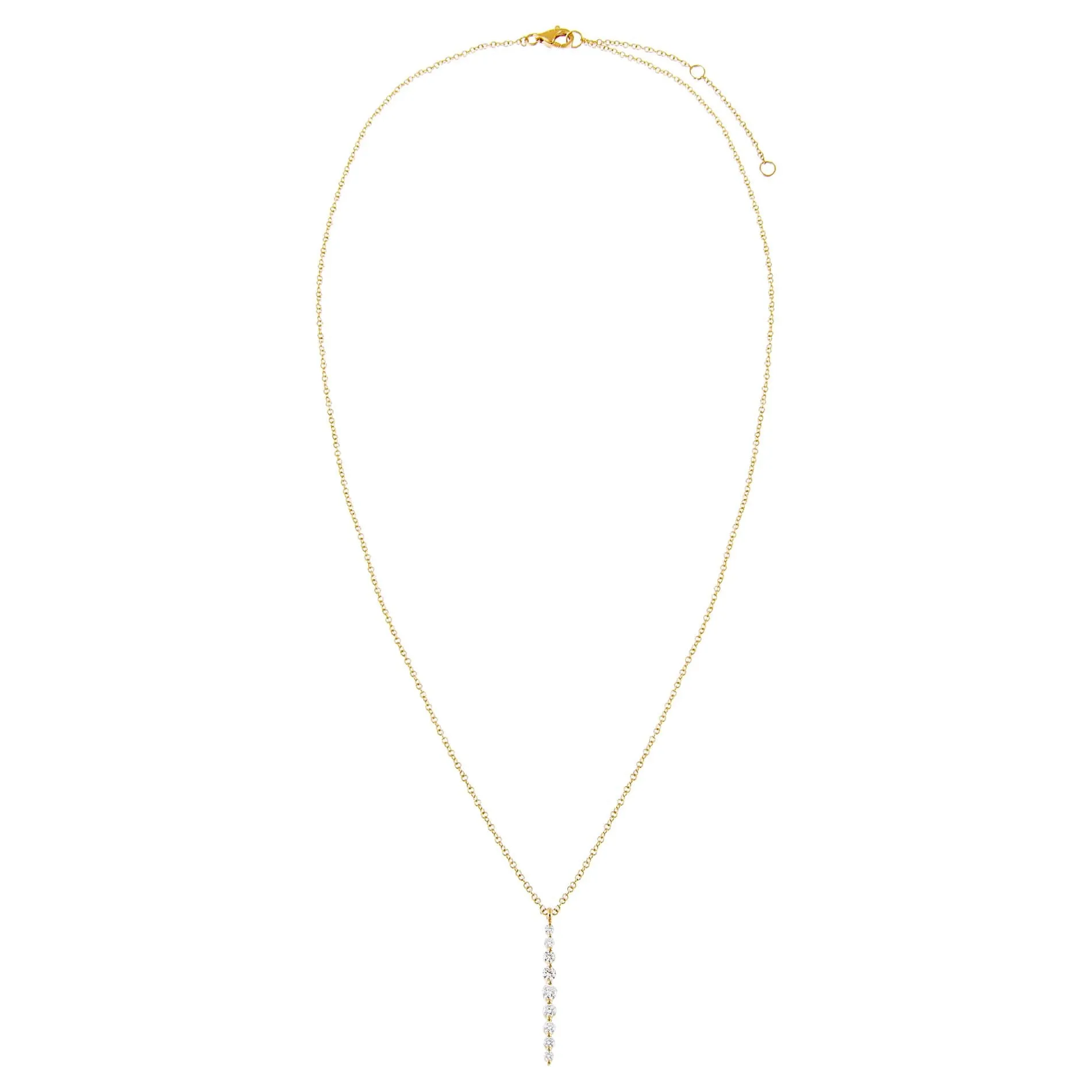 Floating Diamond Drop Necklace 14K sold by Adina Eden's product image thumbnail 3