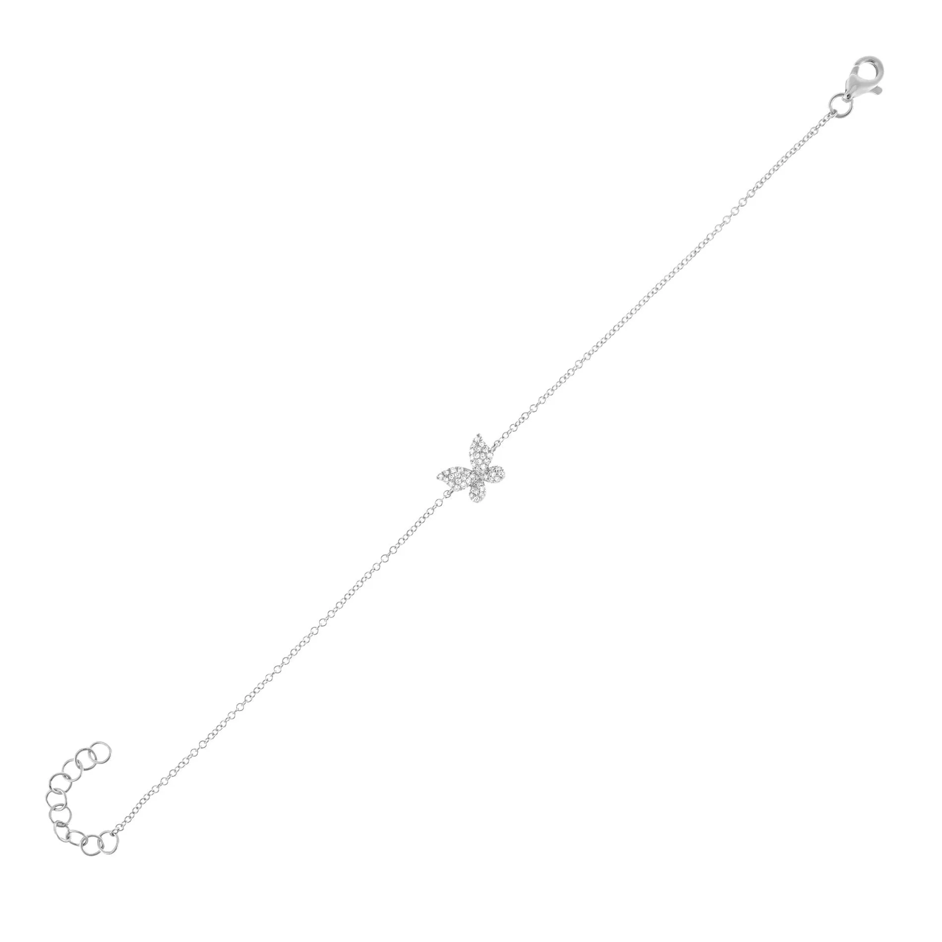 Diamond Butterfly Bracelet 14K sold by Adina Eden's