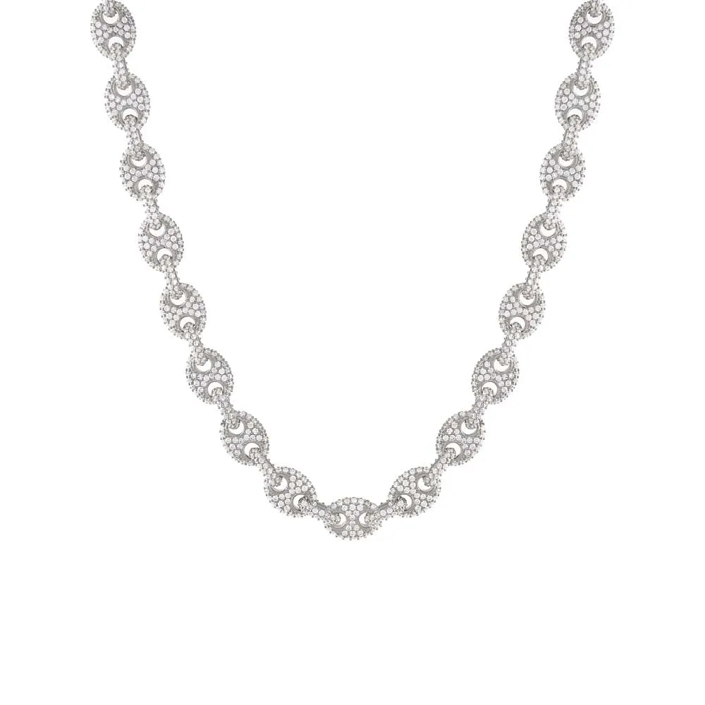 Full Pavé Mariner Chain Necklace sold by Adina Eden's