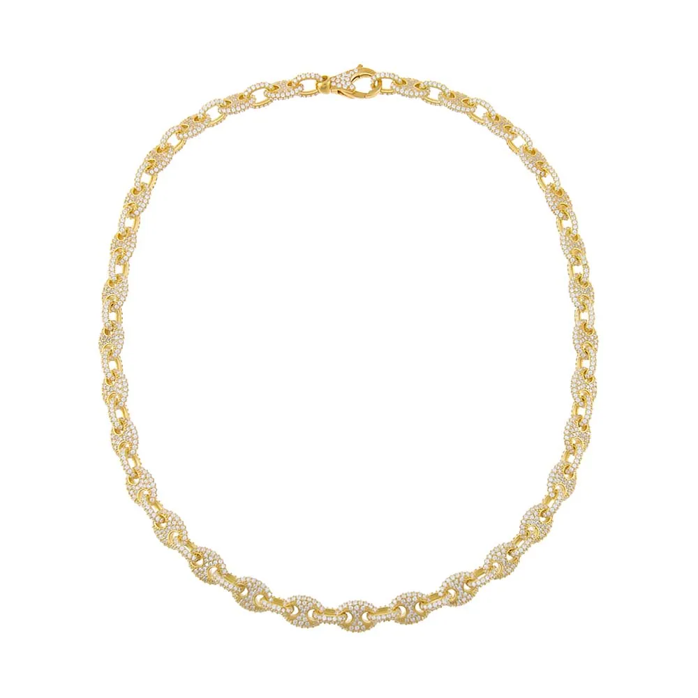 Full Pavé Mariner Chain Necklace sold by Adina Eden's product image thumbnail 5