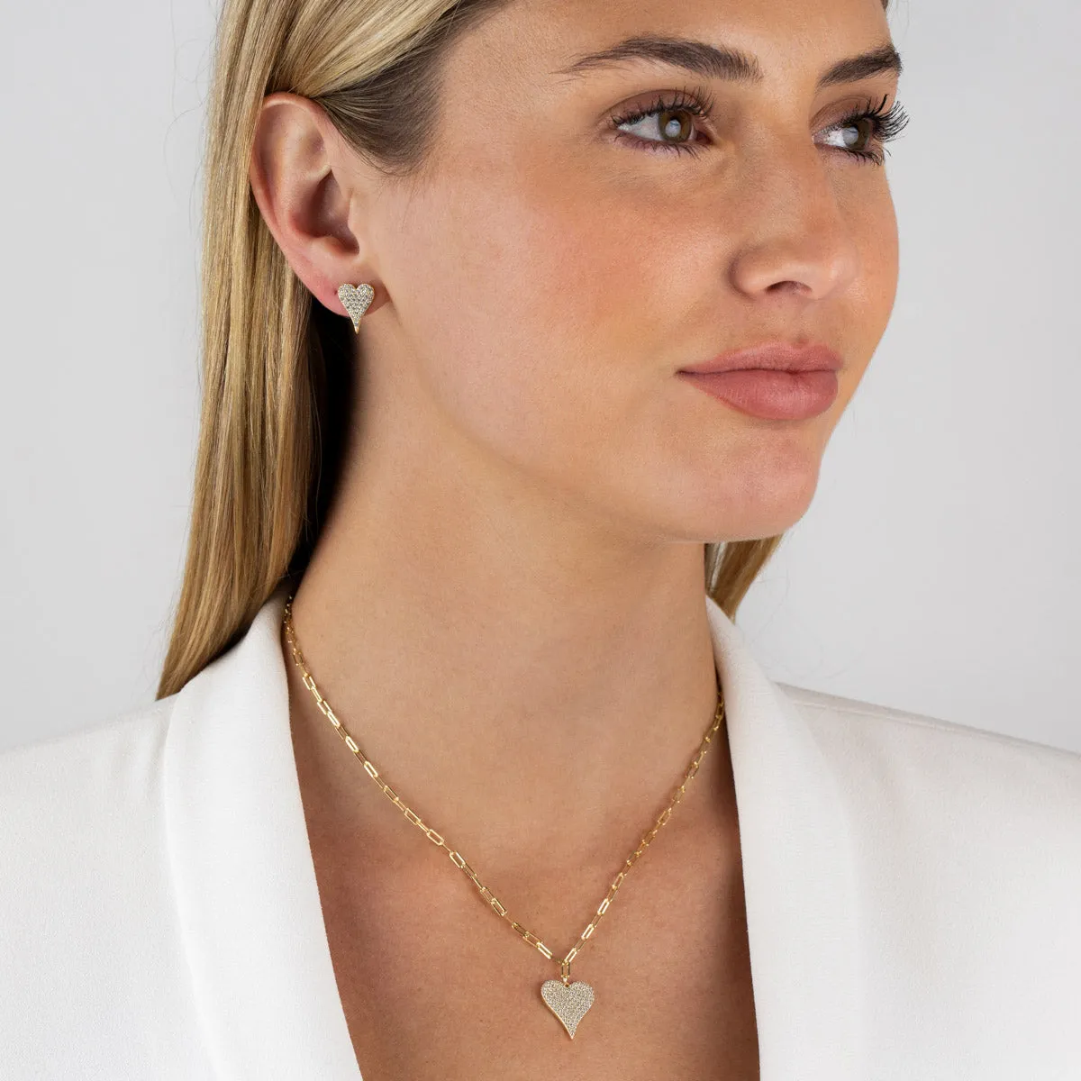 Pavé Heart Link Combo Set sold by Adina Eden's product image thumbnail 2