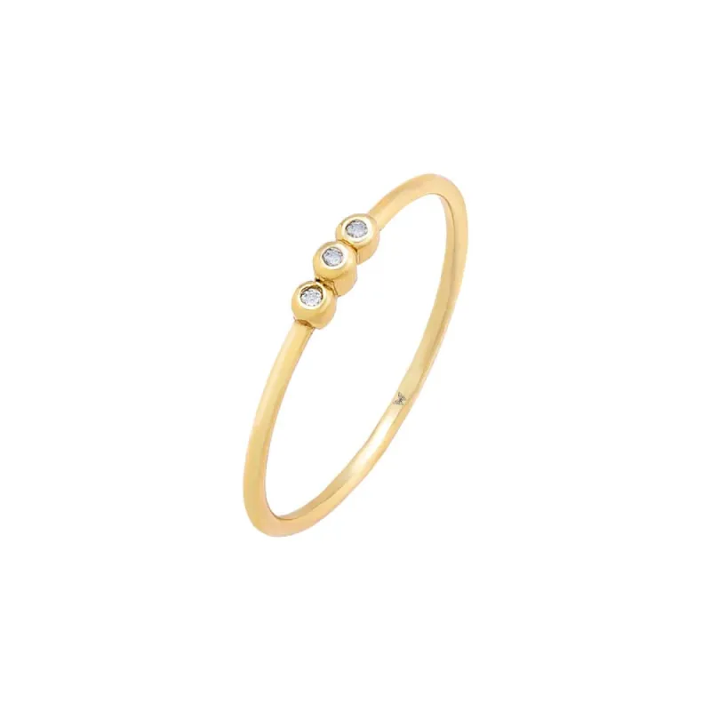 Triple CZ Bezel Ring sold by Adina Eden's