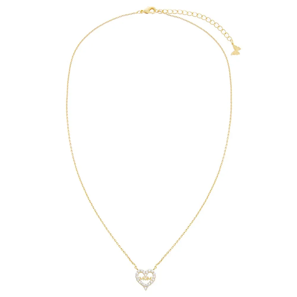 Mom Cutout Heart Pendant Necklace sold by Adina Eden's product image thumbnail 3