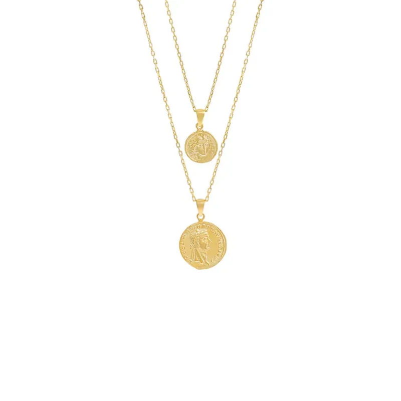 2 Piece Coin Set Necklace sold by Adina Eden's
