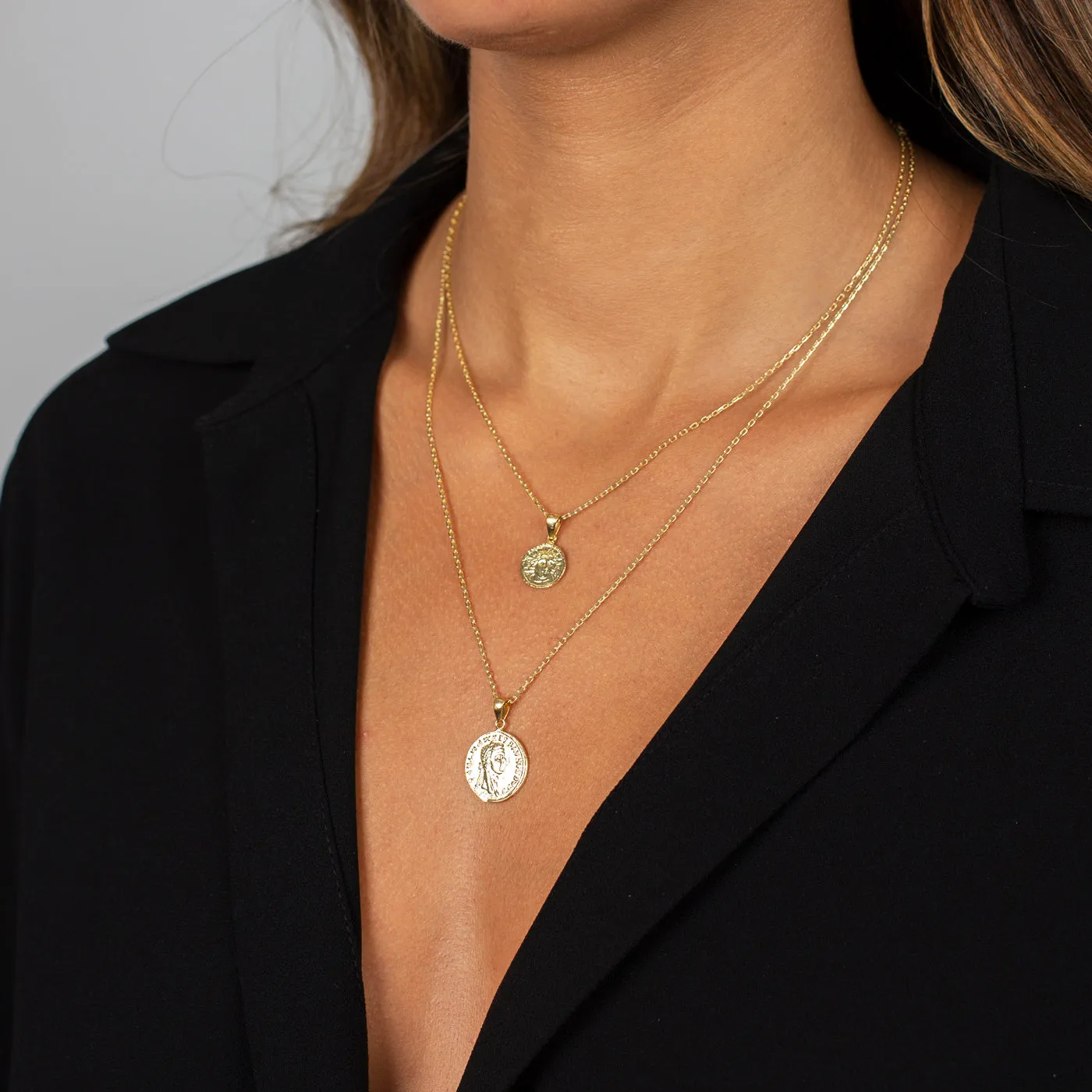 2 Piece Coin Set Necklace sold by Adina Eden's product image thumbnail 3