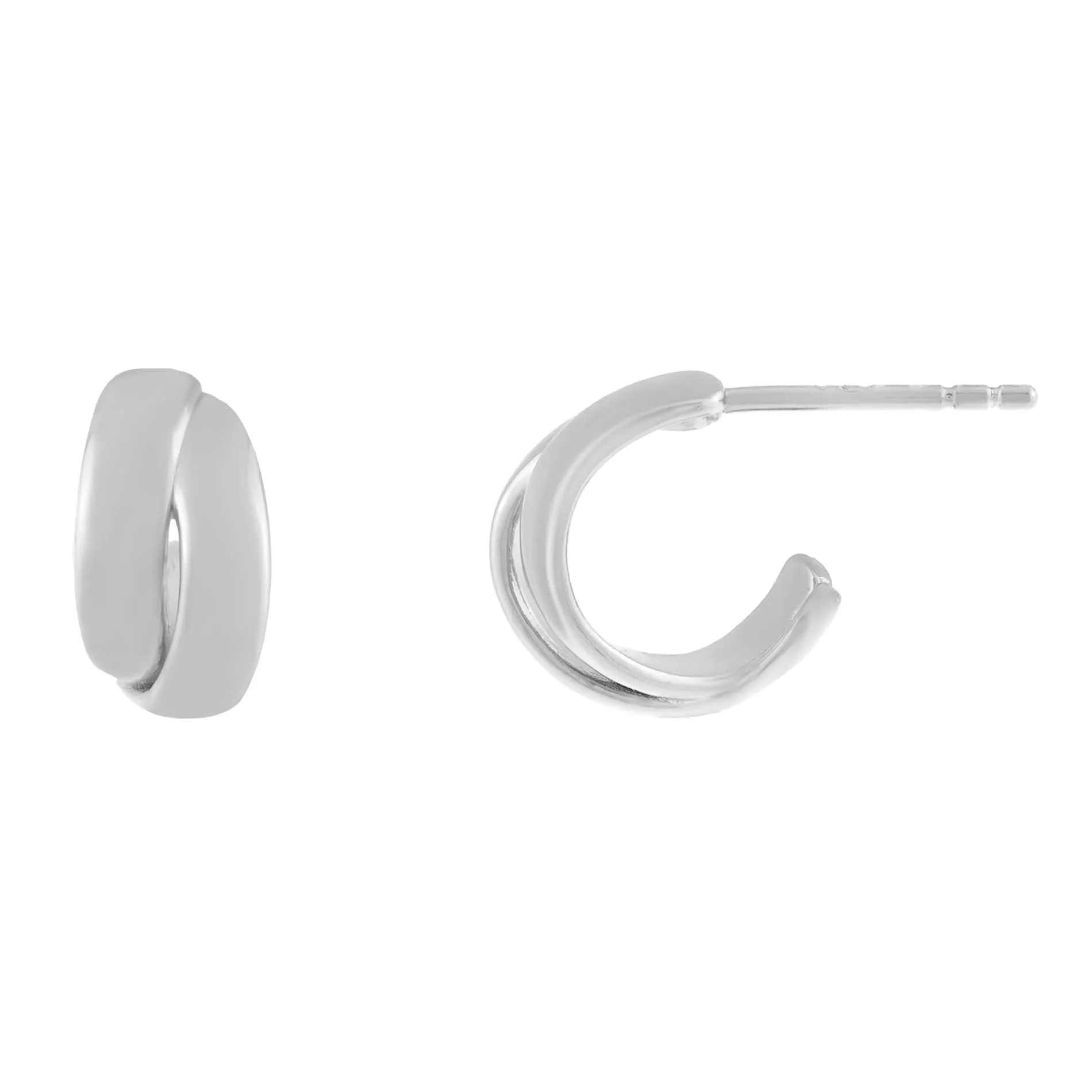 Interlocked Double Hoop Earring sold by Adina Eden's product image thumbnail 2