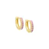 Pavé Colored Mini Huggie Earring sold by Adina Eden's