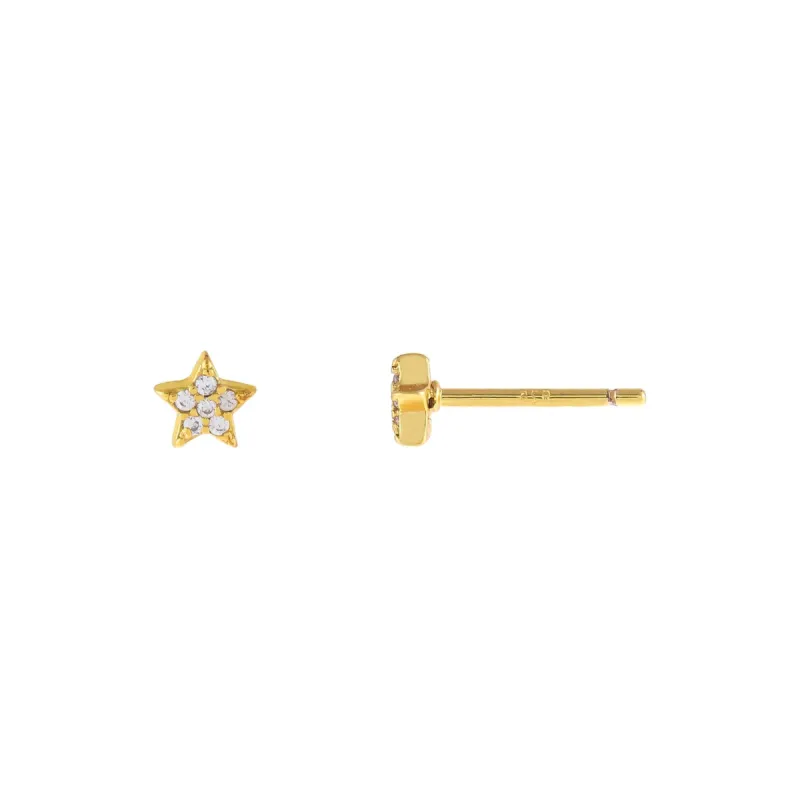 Tiny CZ Star Stud Earring sold by Adina Eden's