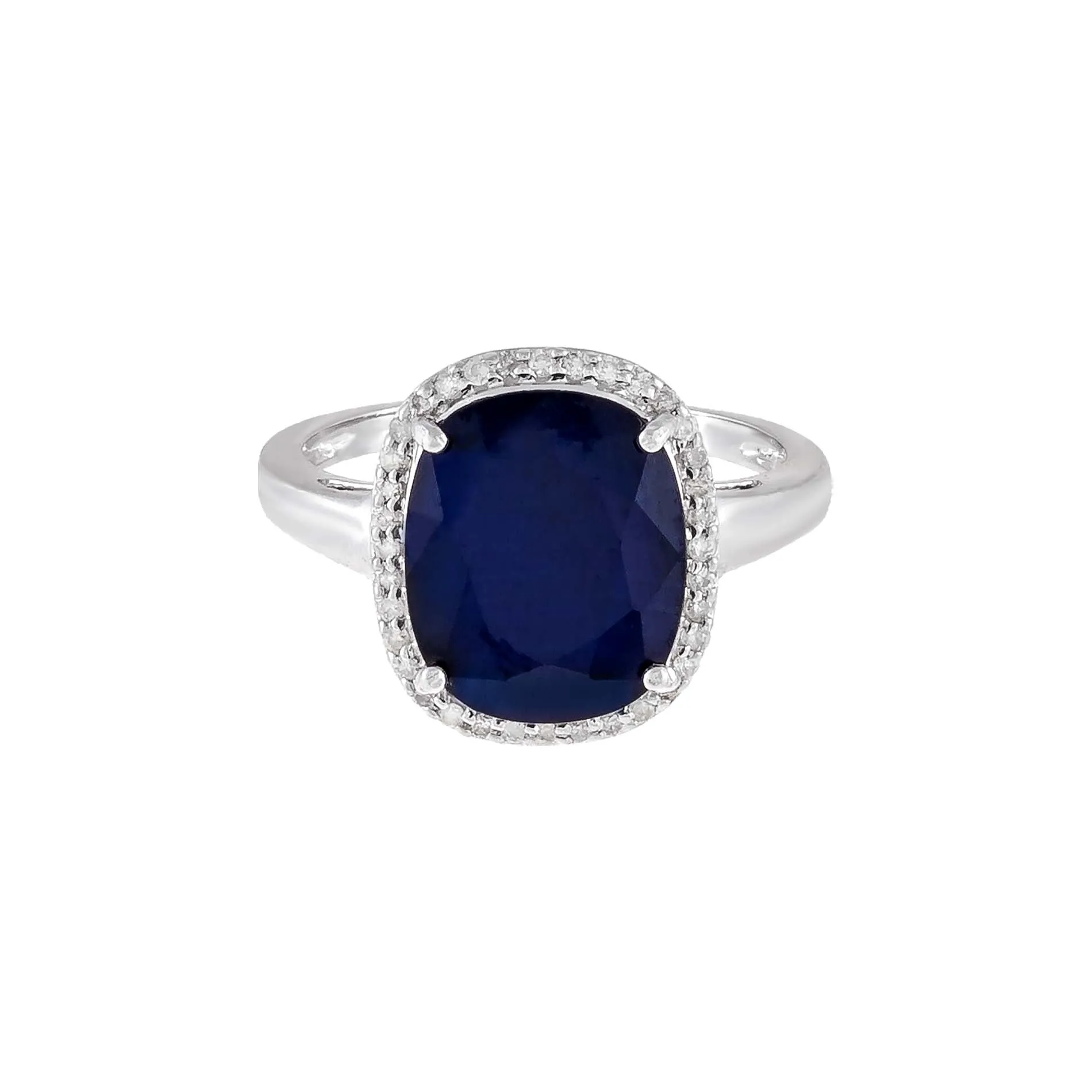 Diamond X Sapphire Ring 14K sold by Adina Eden's product image thumbnail 2