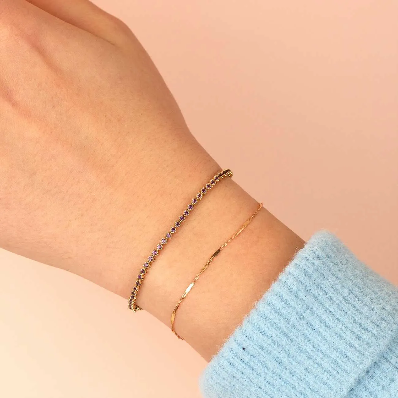 Thin Bars x Singapore Bracelet 14K sold by Adina Eden's product image thumbnail 2