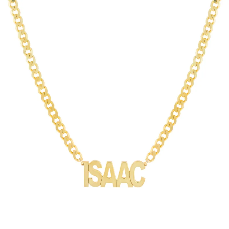 Men's Nameplate Necklace sold by Adina Eden's