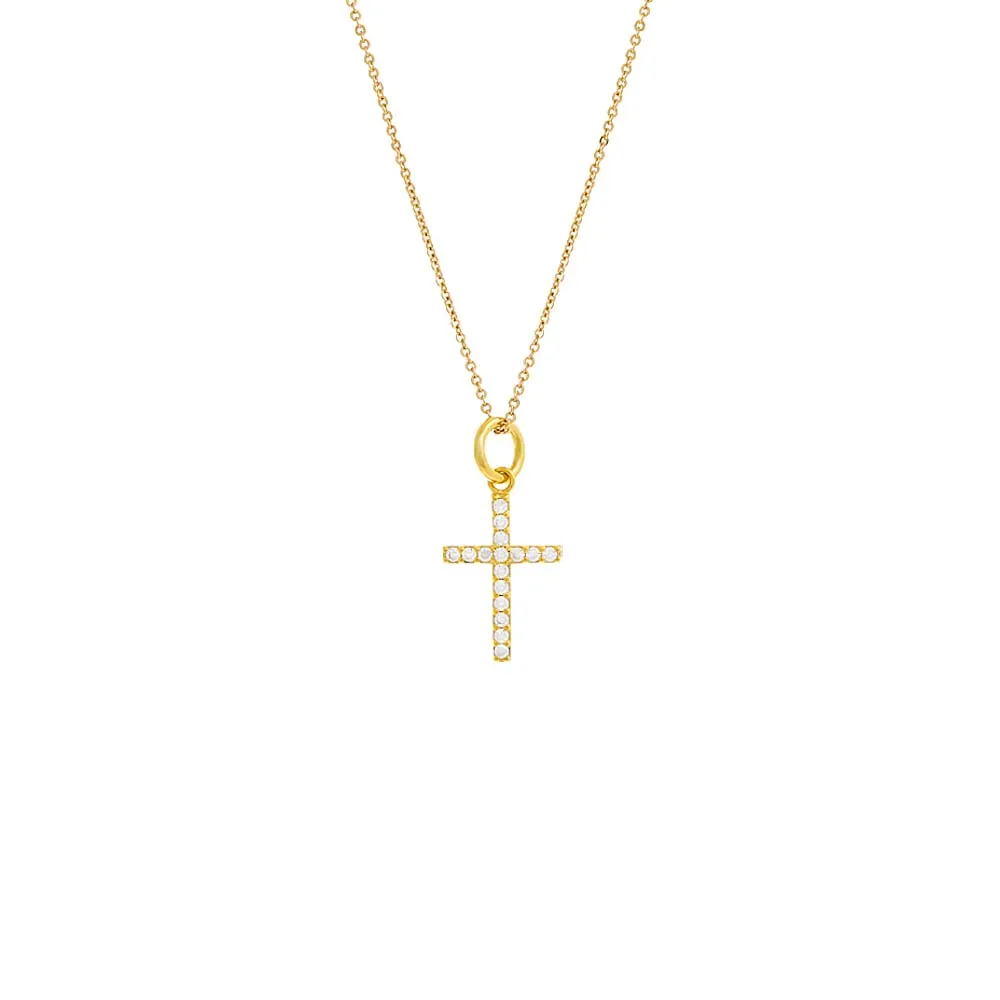 Pave Cross Necklace sold by Adina Eden's