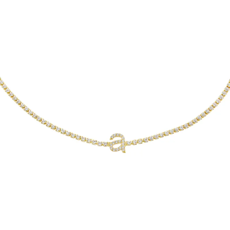 Lowercase Initial Tennis Choker sold by Adina Eden's