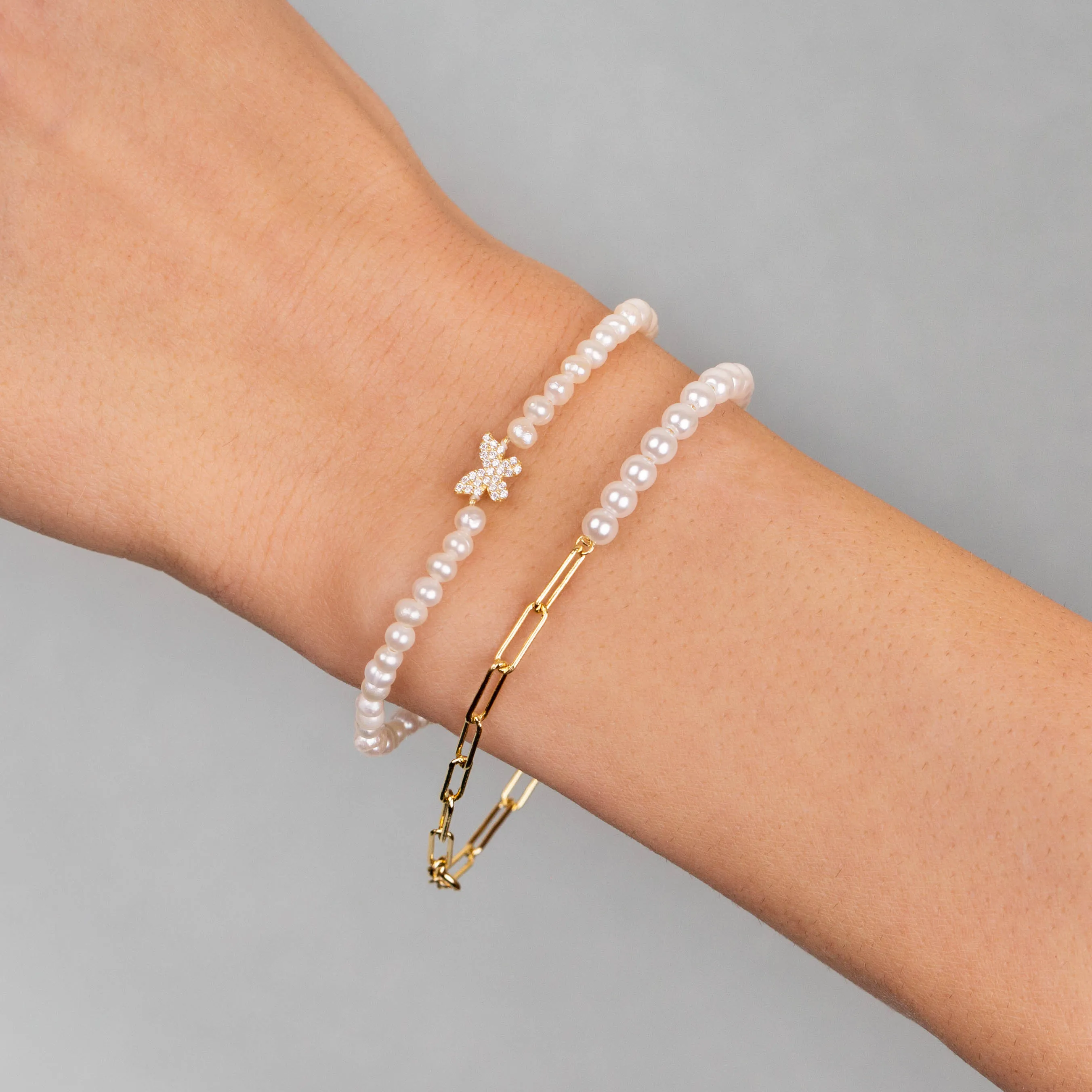 Pearl Link Bracelet sold by Adina Eden's product image thumbnail 2