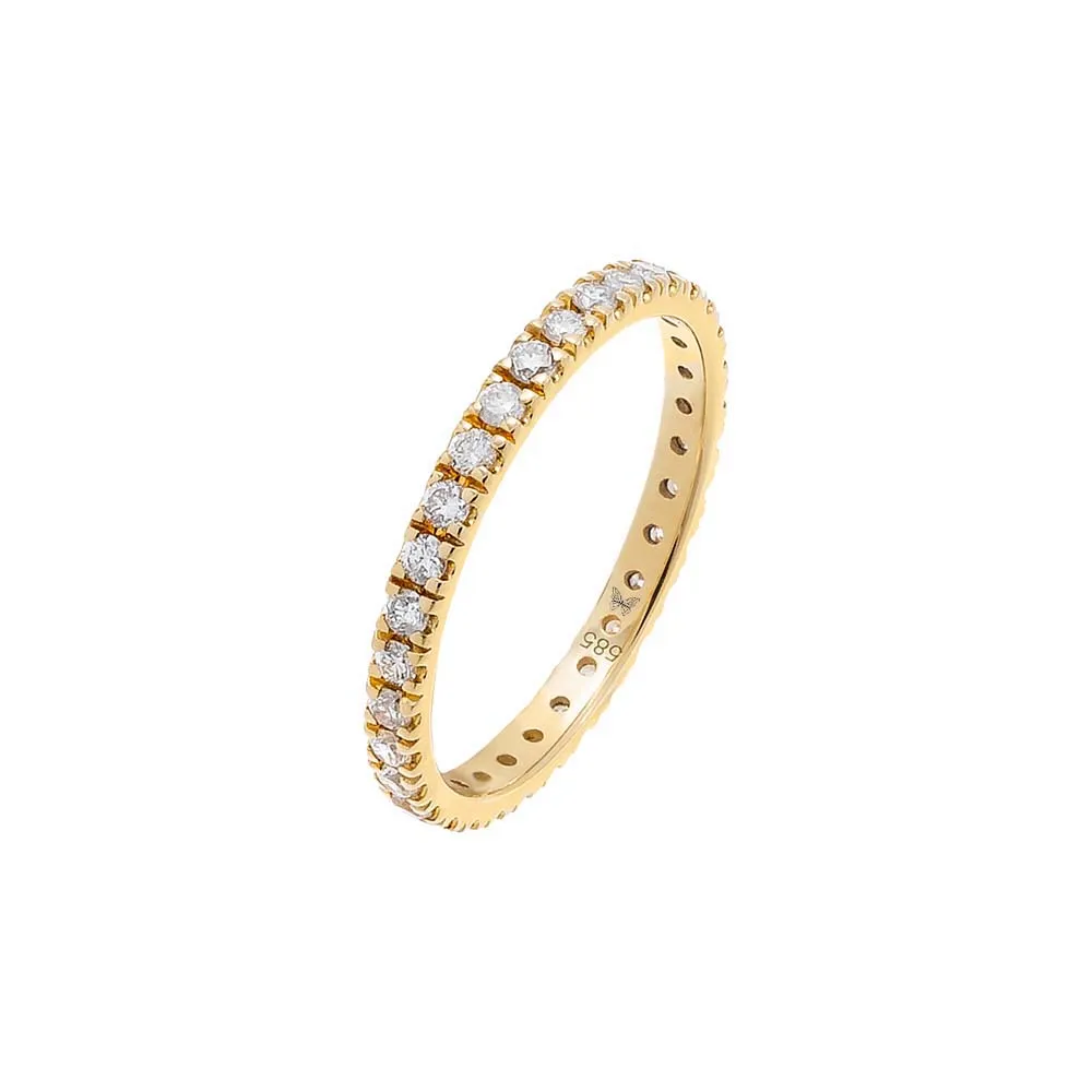 Diamond Thin Band 14K sold by Adina Eden's