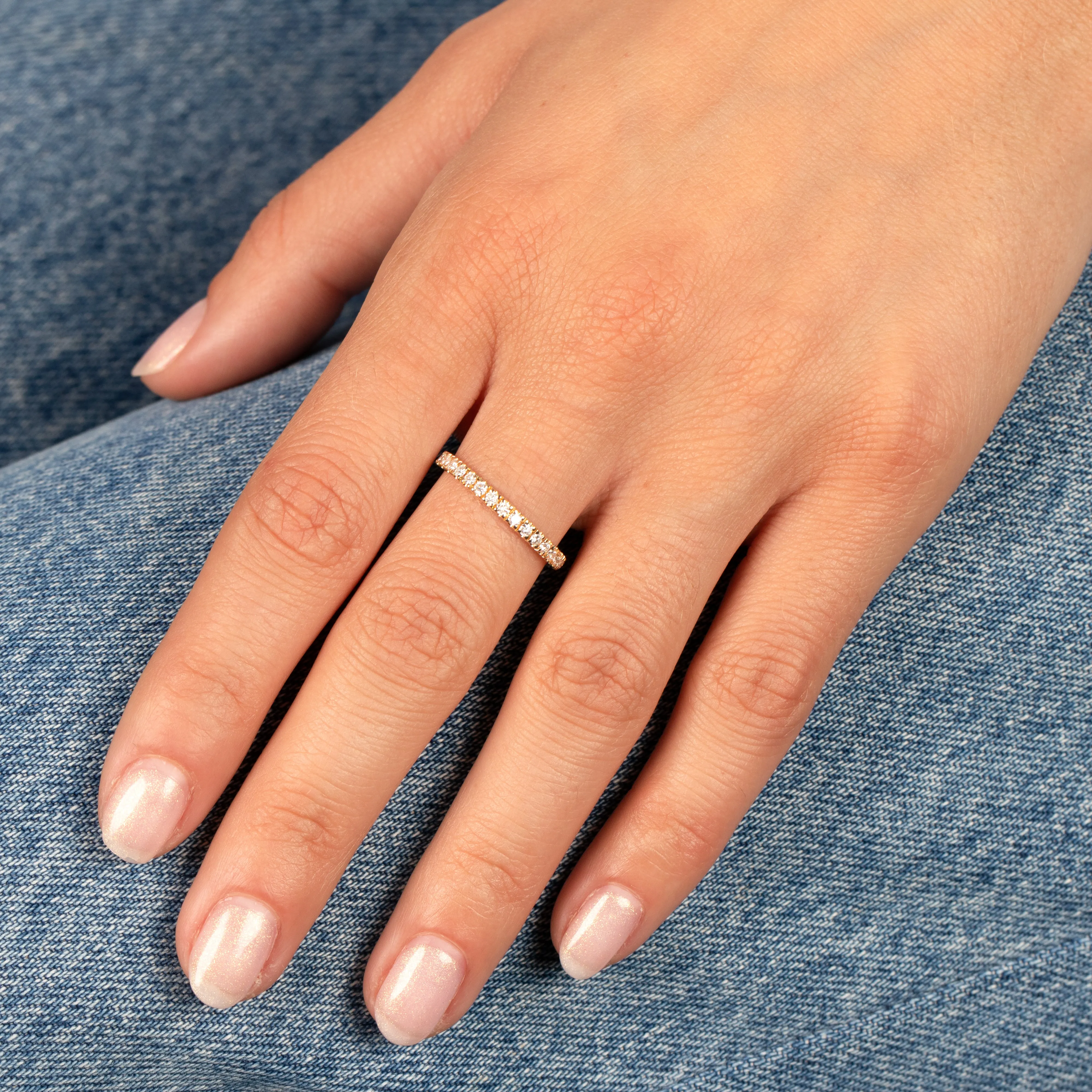 Diamond Thin Band 14K sold by Adina Eden's product image thumbnail 2