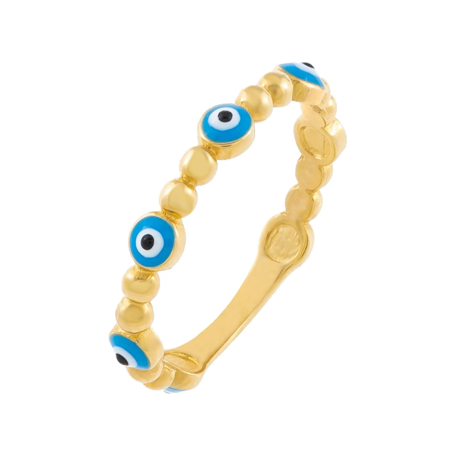Enamel Evil Eye Ring 14K sold by Adina Eden's