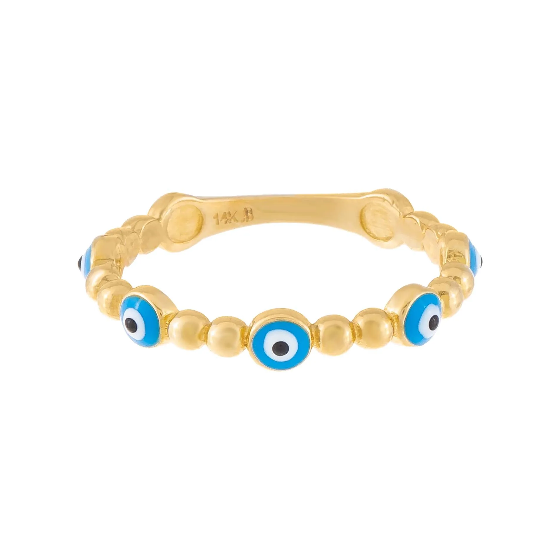 Enamel Evil Eye Ring 14K sold by Adina Eden's product image thumbnail 2