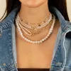 Asymmetrical Freshwater Pearl Link Necklace sold by Adina Eden's