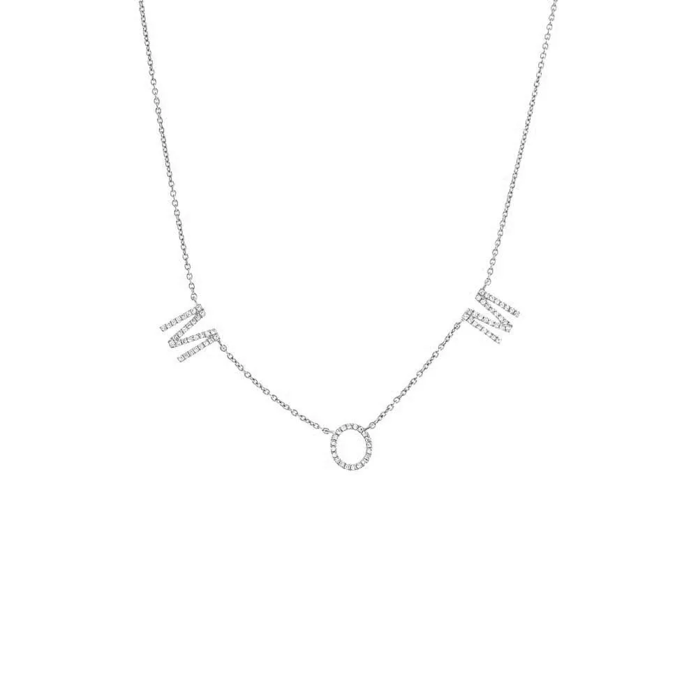 Diamond Pave Mom Necklace 14K sold by Adina Eden's product image thumbnail 4