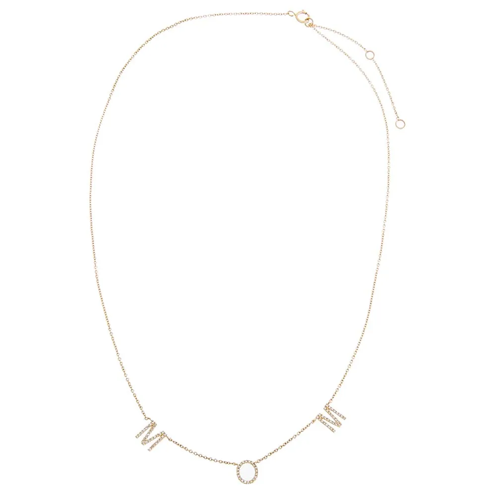 Diamond Pave Mom Necklace 14K sold by Adina Eden's product image thumbnail 3