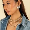 Asymmetrical Freshwater Pearl Link Necklace sold by Adina Eden's