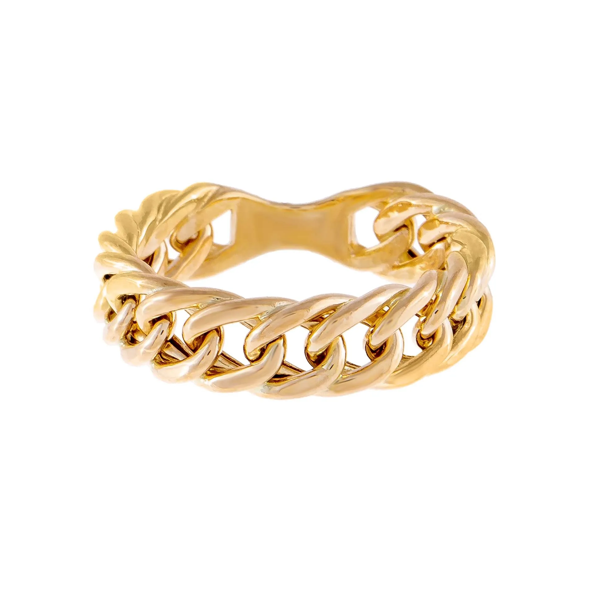 Chunky Cuban Chain Ring 14K sold by Adina Eden's product image thumbnail 4