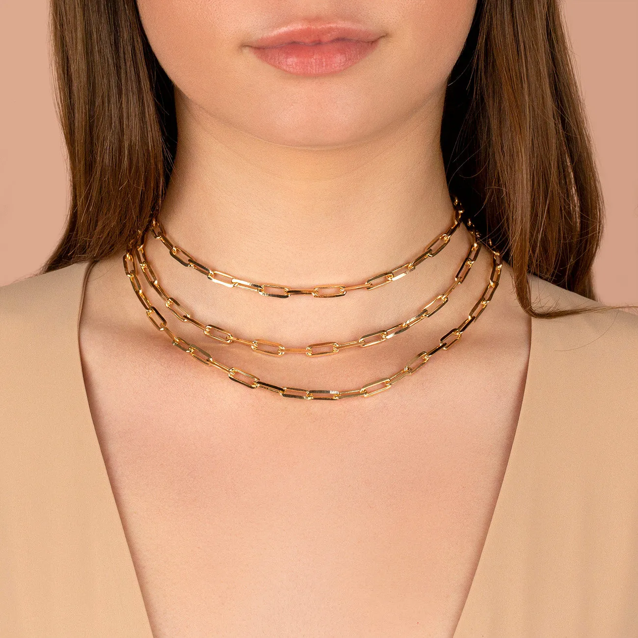 Paperclip Link Necklace sold by Adina Eden's product image thumbnail 4