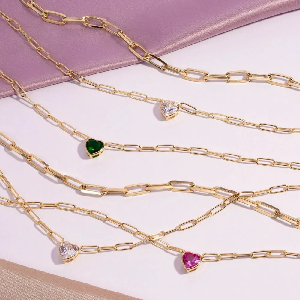 Paperclip Link Necklace sold by Adina Eden's product image thumbnail 5