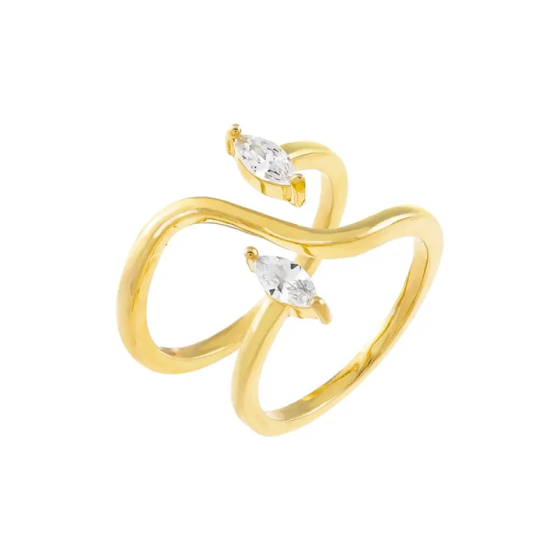 CZ Spiral Ring sold by Adina Eden's