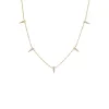 Diamond Pave Multi Spike Pendant Necklace 14K sold by Adina Eden's