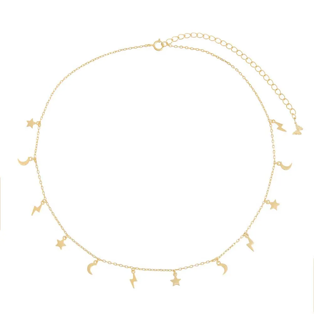 Solid Celestial Dangling Charm Choker sold by Adina Eden's product image thumbnail 2