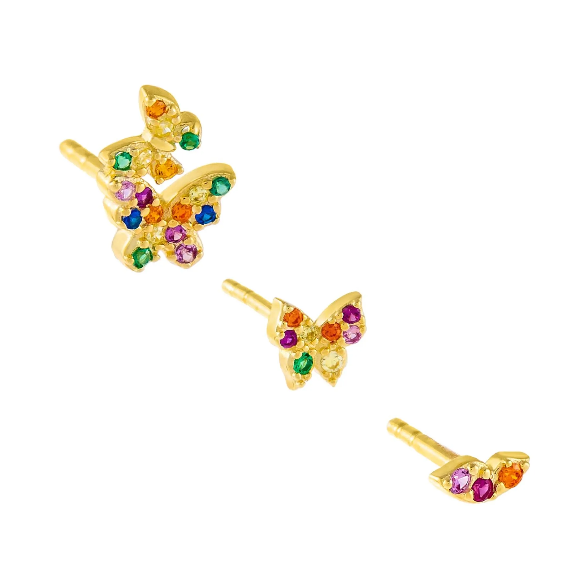 CZ Multi Shape Stud Earring Combo Set sold by Adina Eden's