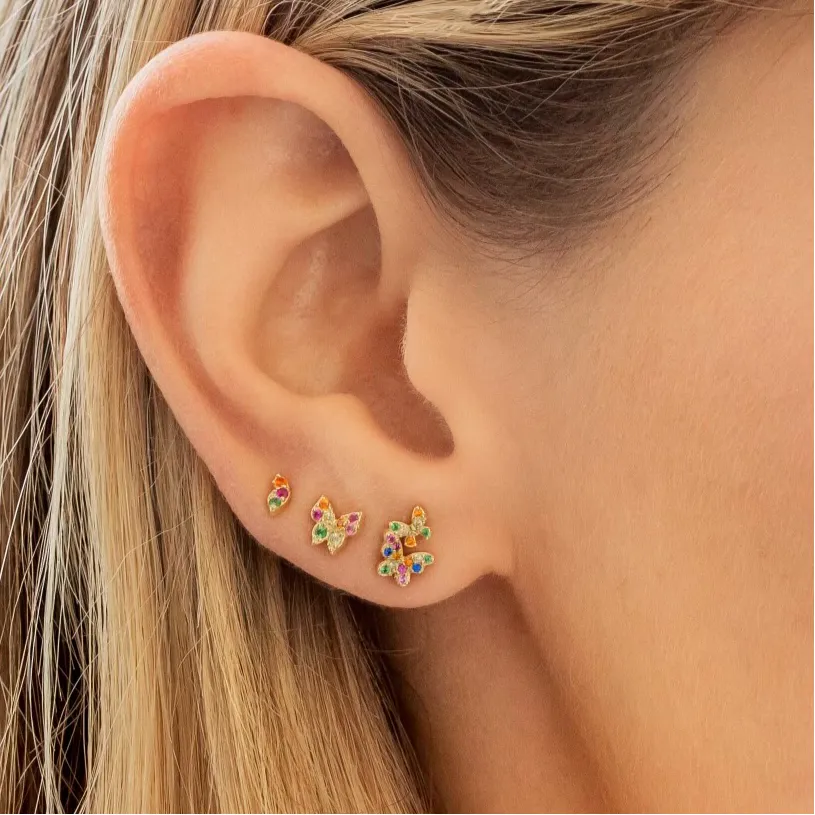 CZ Multi Shape Stud Earring Combo Set sold by Adina Eden's product image thumbnail 2