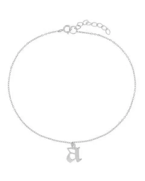 Gothic Initial Dangle Anklet sold by Adina Eden's product image thumbnail 3