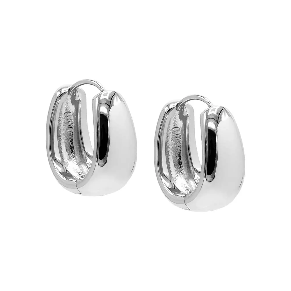 Solid Mini Super Wide Hoop Earring sold by Adina Eden's product image thumbnail 3