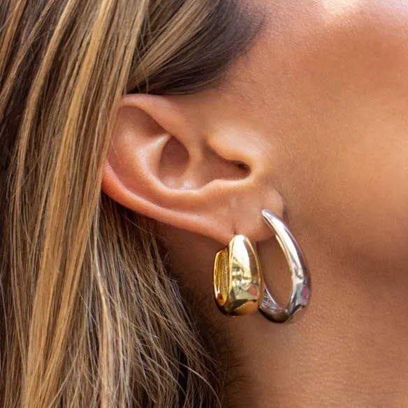 Solid Mini Super Wide Hoop Earring sold by Adina Eden's product image thumbnail 5