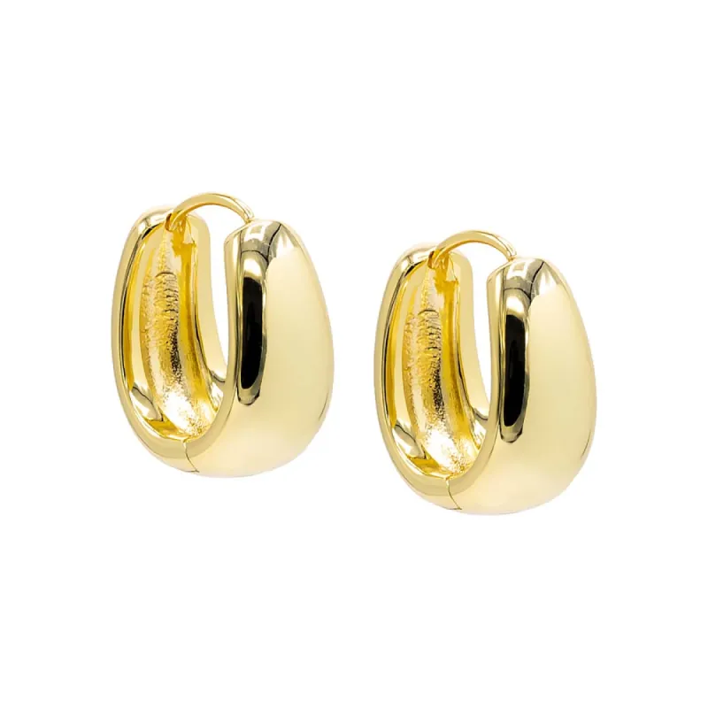 Solid Mini Super Wide Hoop Earring sold by Adina Eden's