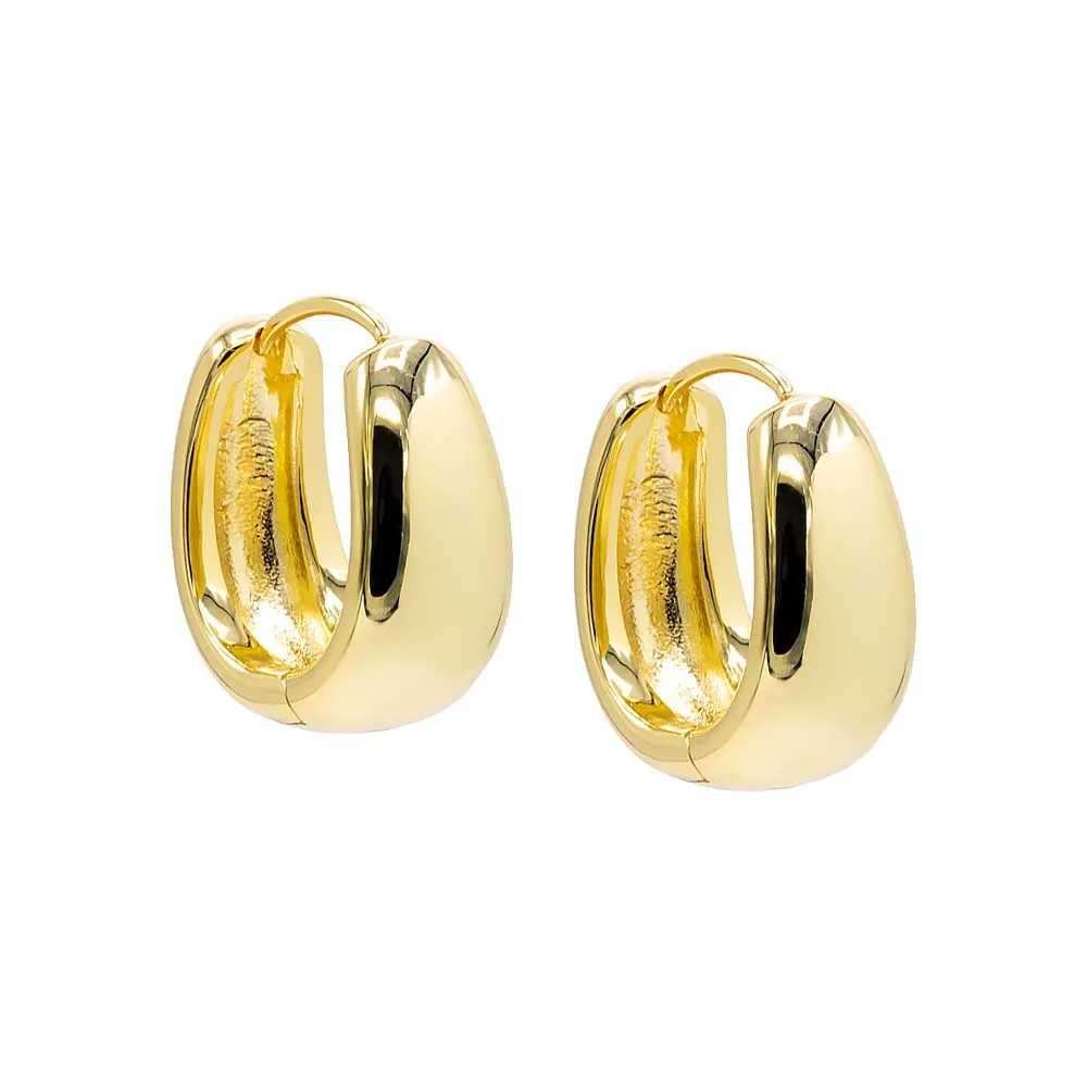 Solid Mini Super Wide Hoop Earring sold by Adina Eden's