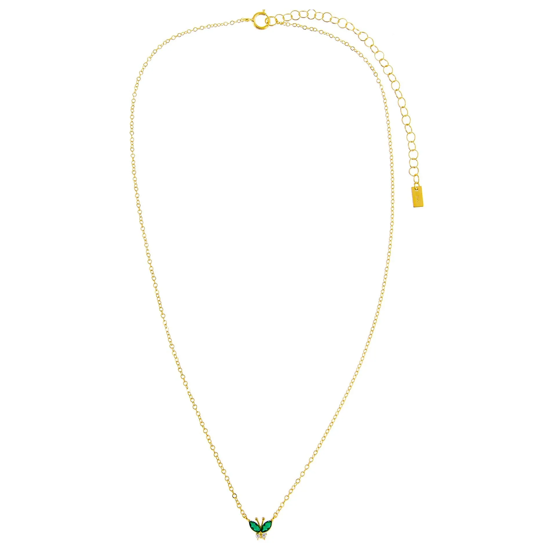 CZ Colored Butterfly Necklace sold by Adina Eden's product image thumbnail 2