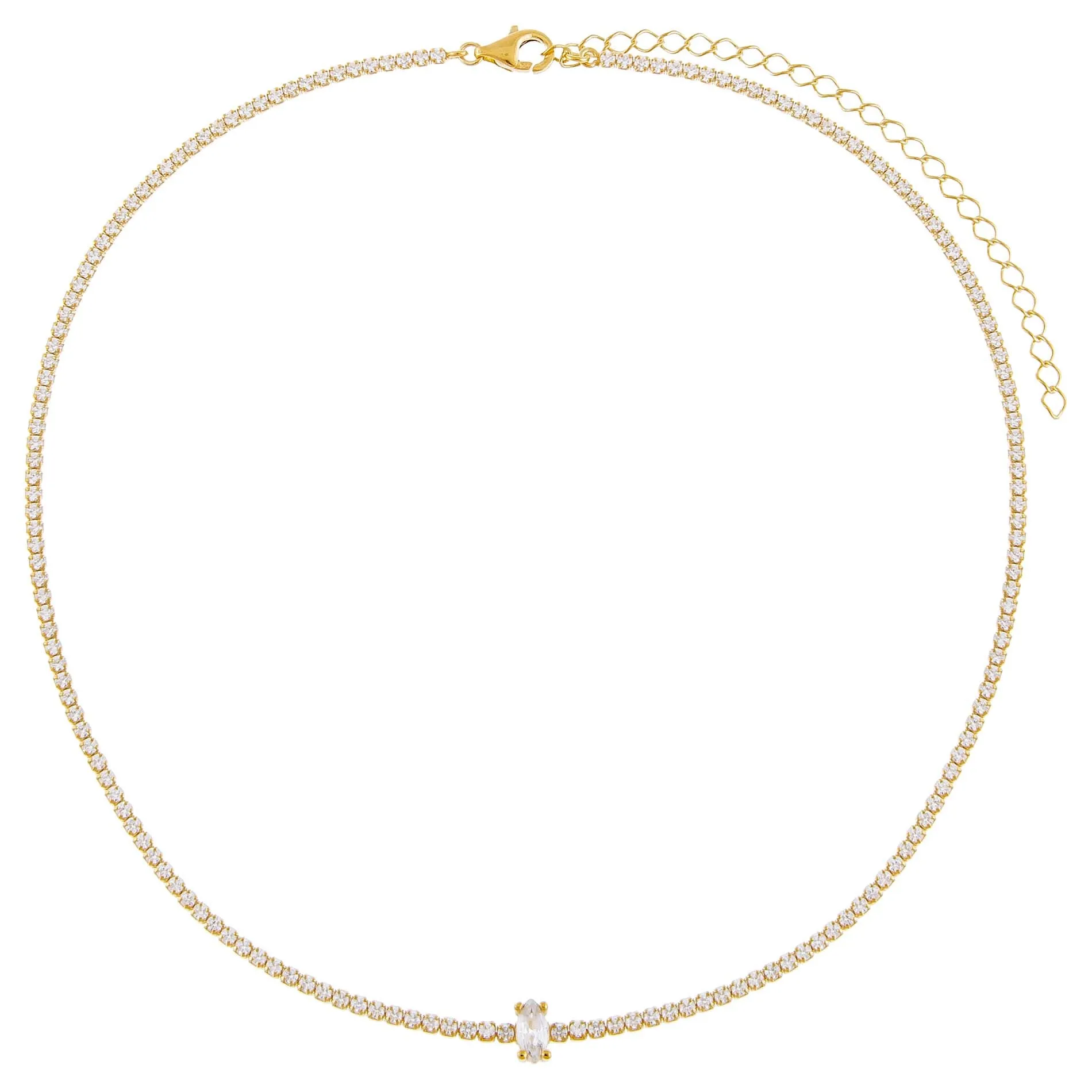 CZ Marquise Tennis Choker sold by Adina Eden's product image thumbnail 3